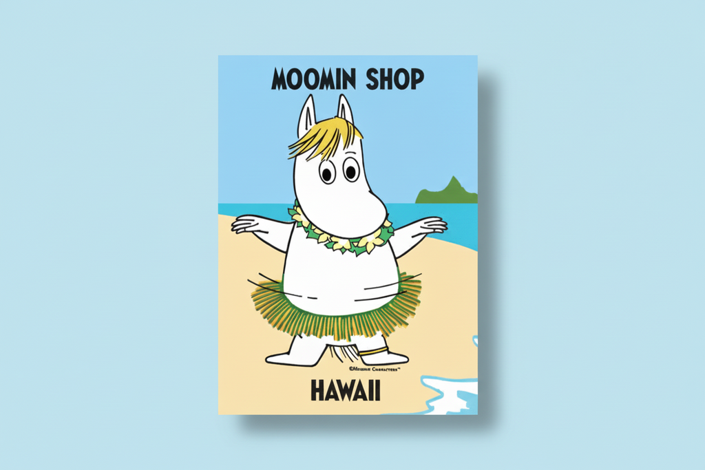 Moomin Shop Hawaii Holographic Postcard